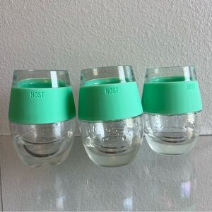 Host Wine Freeze Cooling Cups Insulated Wine Plastic Tumblers Set of 3 Freezable